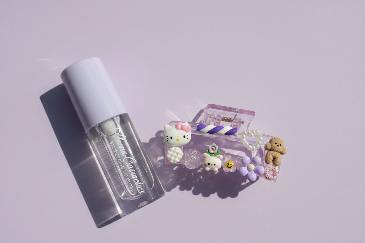 Lavender Kitty Mini Clip