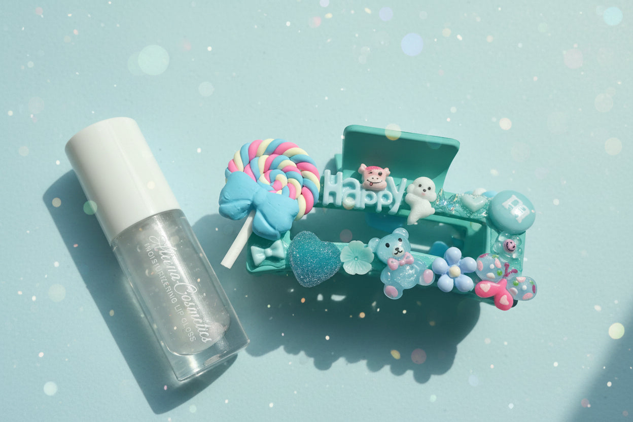 🍭  Kawaii Happy Blue Clip