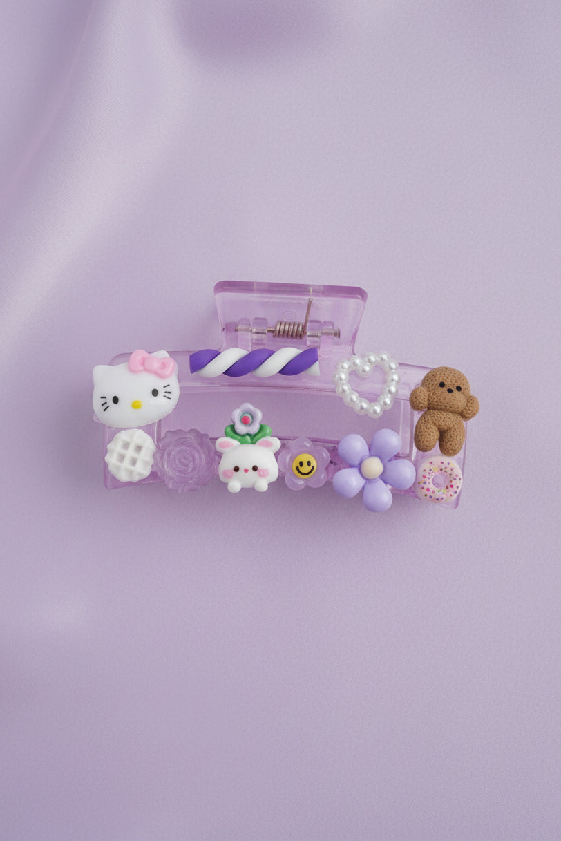 Lavender Kitty Mini Clip