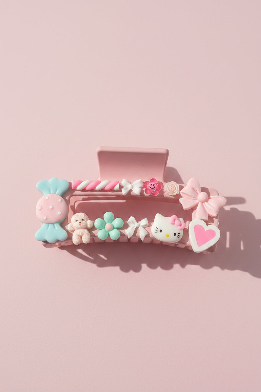 Pink Kisses Hair Clip