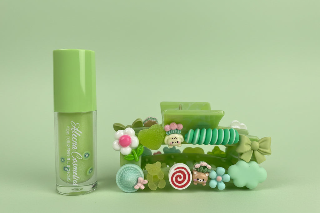 Green Cloud Hair Clip