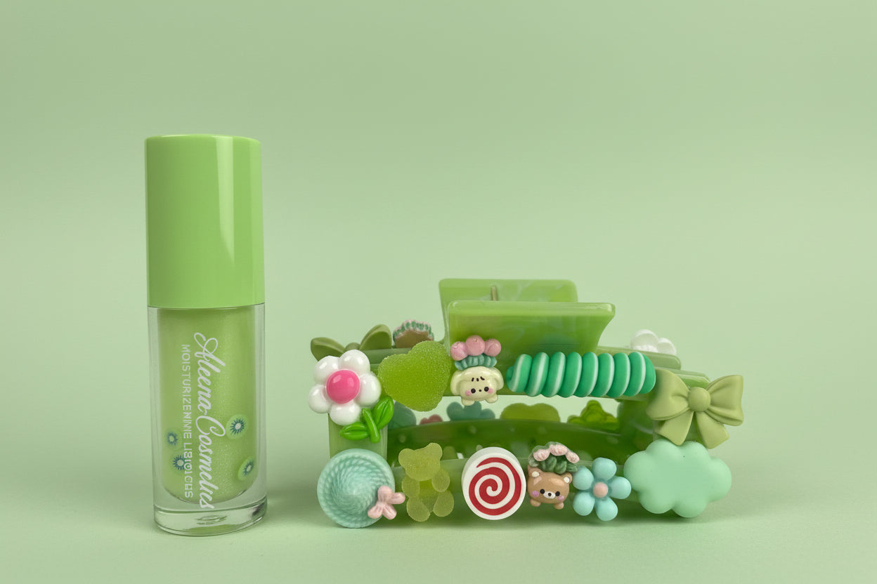 Green Cloud Hair Clip