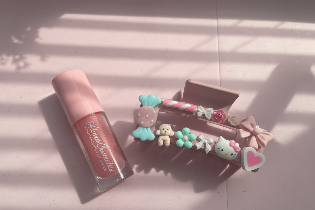 Pink Kisses Hair Clip