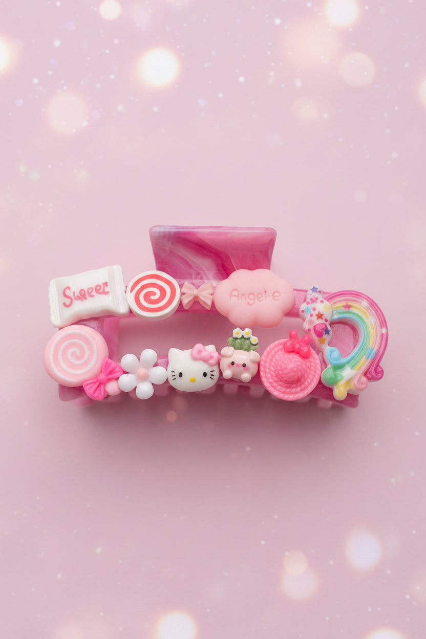 Pink Rainbow Kawaii Clip